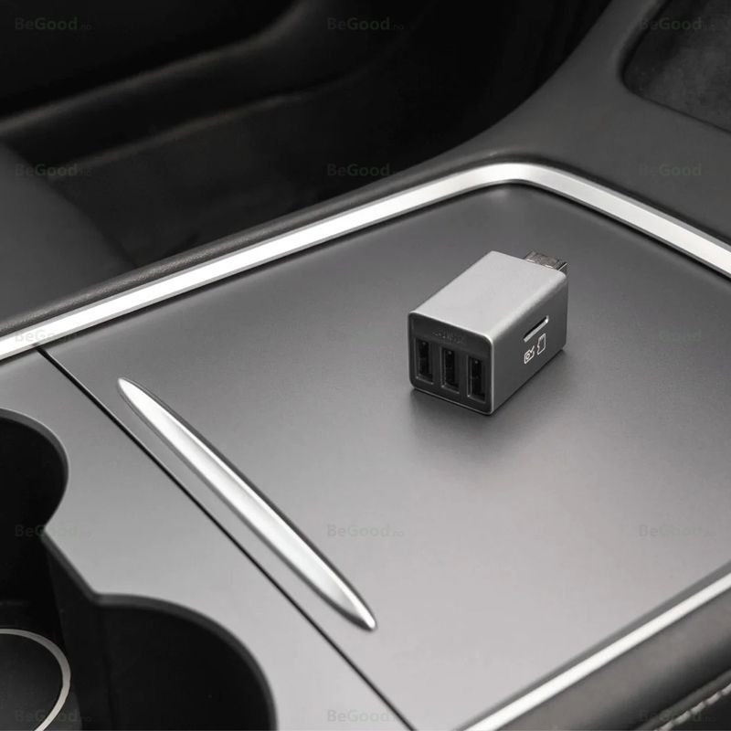 Jowua 3-Port USB Hub Dashcam Leser Tesla S 3 X Y
