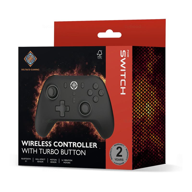 Trådløs pro spillkontroll for Tesla & Nintendo Switch. Hall-sensorer