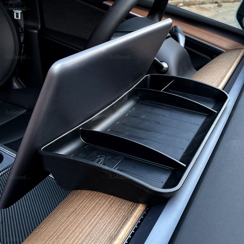 Oppbevaringsboks bak skjerm Tesla Model 3 og Y